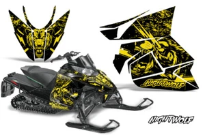 Arctic Cat Proclimb Procross Graphic Snowmobile Sled Wrap 12-16 NIGHTWOLF YELLOW - Picture 1 of 1