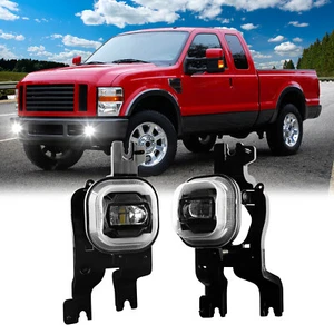 DOT Bumper Driving Fog Lights For Ford F250 F350 F450 F550 Super Duty 2008-2010 - Picture 1 of 13