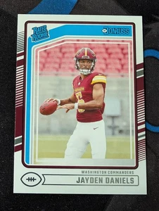 2024 Donruss Rated Rookie Card RC Jayden Daniels Commanders - Picture 1 of 2