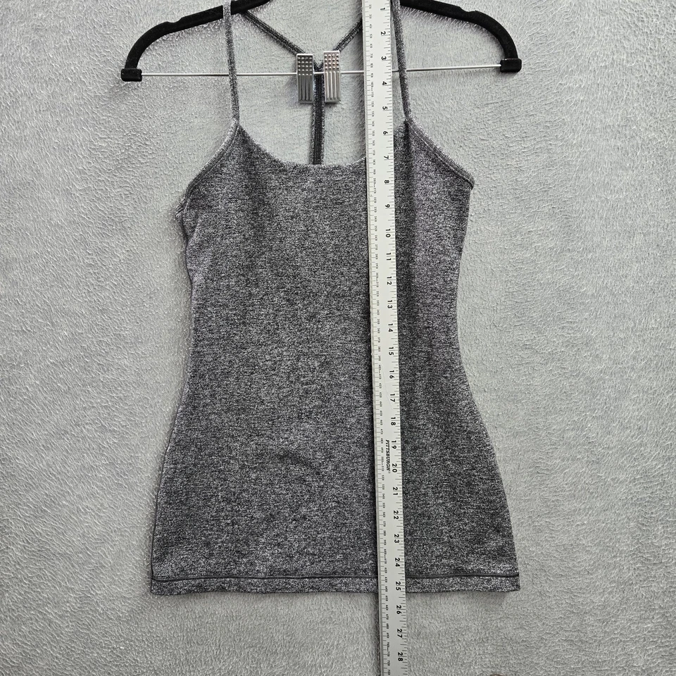 Camiseta sin mangas Lululemon para mujer 4 gris ropa deportiva Power Y cuello redondo pulóver Foto 1 de 4