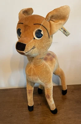 РЕДКИЙ винтажный персонаж новинка компании Walt Disney Bambi 15» плюшевый 1940-х читать - Изображение 1 из 4