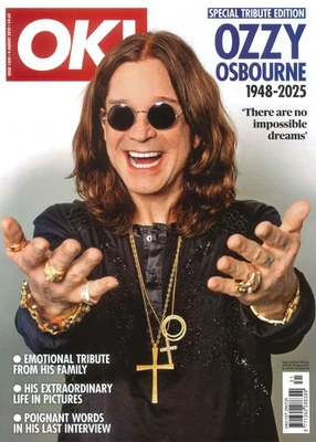 UK OK! Magazine: Ozzy Osbourne Death 1948-2025, Special Tribute Edition, 4.8.25 - Image 1 of 3