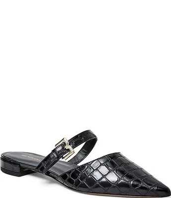 NUEVO $325 Bruno Magli Pasha mula cocodrilo cuero punta negra # BW4PASA0 talla 6 Foto 1 de 4