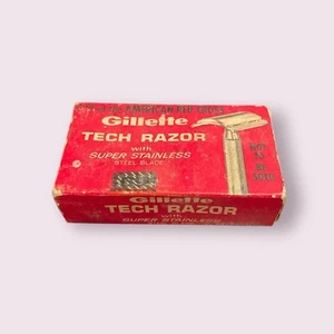 Vtg 1957 Gillette Tech Razor in Original Box Gift of the American Red Cross - Picture 1 of 6