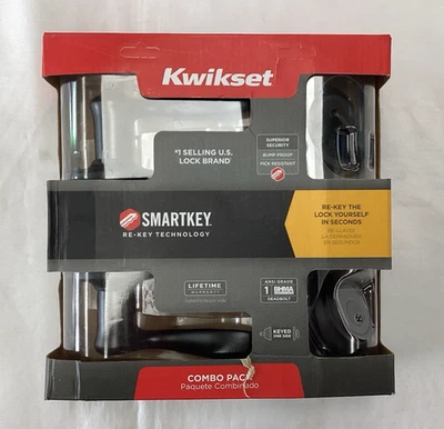 Paquete combinado de palanca de entrada y cerrojo monocilíndrico Kwikset 99910-041 991 Tustin Foto 1 de 4