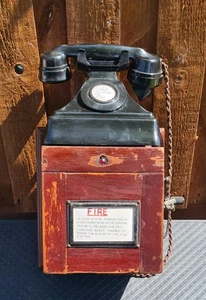 GPO No81 Mk4 FIRE TELEPHONE  Auto Bakerlite Complete Wall Mounted  Factory + - Picture 1 of 24
