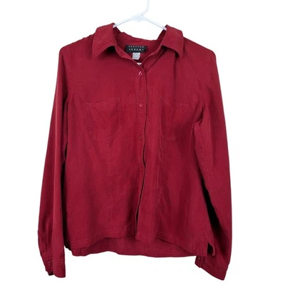 Camisa De Colección Años 80-90 Spenser Jeremy Roja 100% Seda Abotonada M Moody Romance Retro Foto 1 de 4