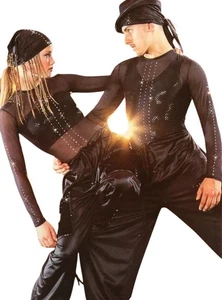Impact Child Large Dance Costume Rhinestone Leotard and Tank Top Guys Boys Men's - Picture 1 of 6