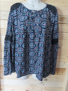 Blusa túnica top gitana mujer HOLLISTER talla S 100% viscosa - Imagen 1 de 7