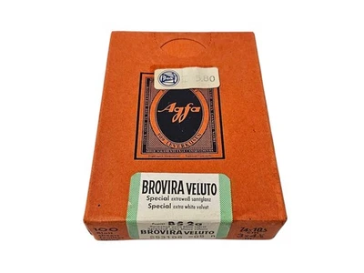 VTG Agfa Brovira Veluto Photo Paper Specl Extra White Velvet 100 Sheets 3x4 1/8" - Image 1 of 4