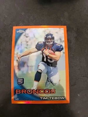 2010 Topps Chrome Tim Tebow RC Orange Refractor Rookie #C100 Broncos !!! - Image 1 of 2
