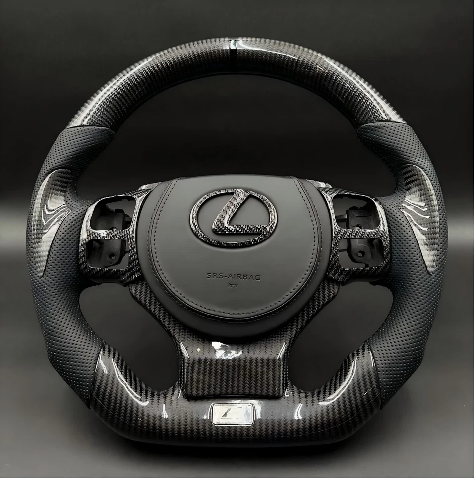 🔥REAL CARBON FIBER STEERING WHEEL FOR LEXUS ISF IS200/250/300/350 W/COVER 2014+ - Image 1 of 1