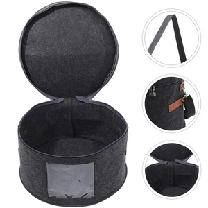 Sombrero Almacenamiento Sombrero Cajas Sombrero Estuche de Viaje Caja Redonda con Tapa Sombrero Cajas para Mujer - Imagen 1 de 12