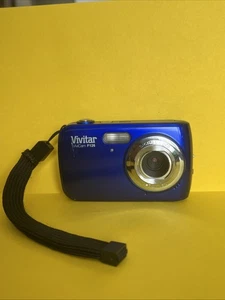Vivitar ViviCam F126 Blue Digital Camera W/Digital Zoom + Flash. Tested Works - Afbeelding 1 van 19