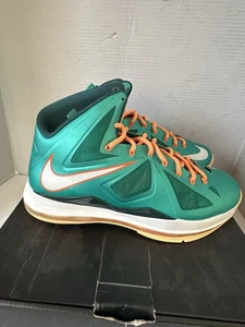 Nike LeBron X 10 Miami Dolphins 541100 302  SZ 9.5 NEW W/ BOX - Picture 1 of 11