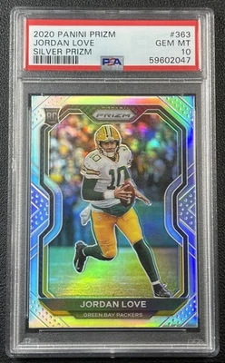 Jordan Love PSA 10 2020 Panini Prizm #363 Rookie Silver RC Packers 047 Foto 1 de 2