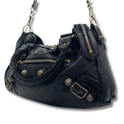 Balenciaga Giant City 2Way Tote Shoulder Handbag Leather Black 36×23×9cm NNAd76 - Image 1 of 4