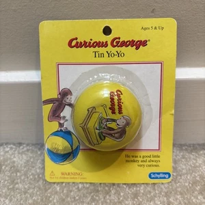 Juguete YoYo Curious George Monkey Amarillo Lata Schylling NUEVO - Imagen 1 de 9