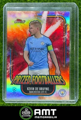 2020 Topps Finest UEFA Kevin De Bruyne Prized Footballers Fusion Orange/Red - Image 1 of 3