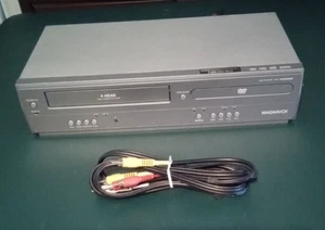 Reproductor combinado Magnavox DVD VCR DV200MW8 4 cabezales probado funciona LEER problemas sin control remoto - Imagen 1 de 18