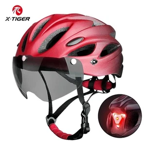 X-TIGER Casco de Bicicleta para Adultos con Luz Trasera LED Doble Modo Gafas Casco de Ciclismo - Imagen 1 de 16