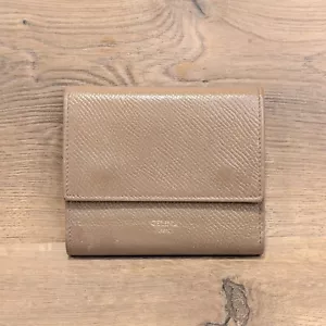 Celine Paris braune kompakte Leder-Geldbörse mit Dreifachfaltung - Bild 1 von 7