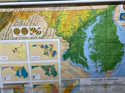 Mapa escolar Nystrom # 1PS19 Maryland y Delaware SM-02 Foto 1 de 4