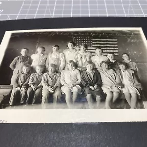 Texas 1927 Escuela Niños Clase Bandera Americana De Colección Estudio Foto Percival - Imagen 1 de 13
