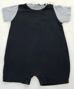 M M ~ Boy's 1 Pc Shorts Outfit ~ Size 24 Mo ~ Black. - Picture 1 of 4