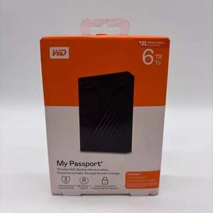 New Western Digital Portable My Passport 6TB USB 3.2 HDD WDBR9S0060BBK-WESN - Photo 1/5