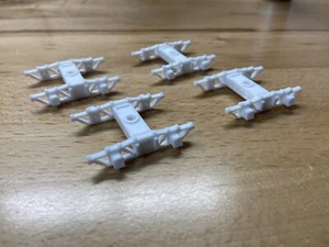 On30 Arch bar trucks 3D printed NO wheels 2 pair For HO Wheelsets - Picture 1 of 5