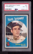 Venezuelan Topps 1959 Tom Brewer #55 Boston Red Sox PSA 4 BENCO VENEZUELA