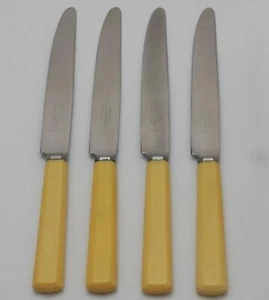 5 cuchillos de postre cubiertos de servicio plateados MAPPIN & WEBB diseño mango EFECTO HUESO - Imagen 1 de 2