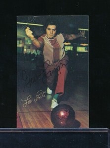1972 PBA Bowling signed auto Gus Lampo autograph card Lou Scalia front * swsw6
