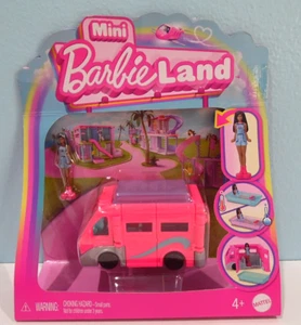 2024 MIP Mini Barbie Land Pink Van with Mini Figure - Picture 1 of 5