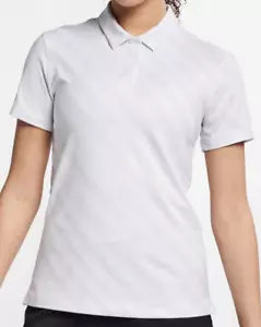 Nike Womens Shirt Dri-Fit Golf Polo Patterned Size Small White AJ5337-100. - Picture 1 of 4
