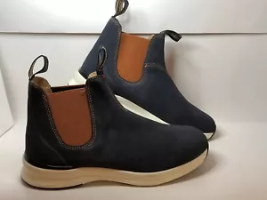 NWOB Blundstone Leather Chelsea Pull On Boot Tasmania Australia Men’s 8.5 Blue - Picture 1 of 10