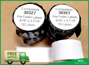 2 Rolls 30327 Dymo® Compatible Address Labels Large Jumbo Return Name Badges - Picture 1 of 6