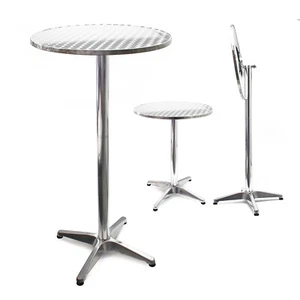 Alu Stehtisch Bistrotisch 2in1 klappbar höhenverstellbar 74/114cm Ø60cm - Bild 1 von 6