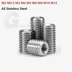 M2 M3 M4 M5 M6-M12 Gewindeadapter Reduzier-Adapter Gewindeeinsätze Edelstahl V2A - Bild 1 von 15