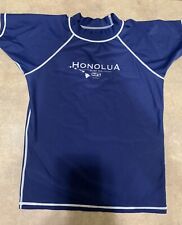 Honolua Surf Co Boys Kids XL Swim Shirt Rash Guard Navy Blue (fits Like Medium)