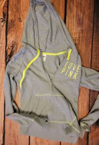 UNDERCOVER Giacca donna Victoria's Secret grigio verde taglia small cappuccio zip