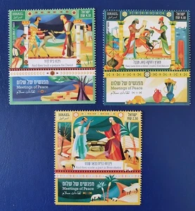 Israele 2020 Bibbia - Incontri di Pace.Francobolli.Set di 3 MNH - Foto 1 di 4