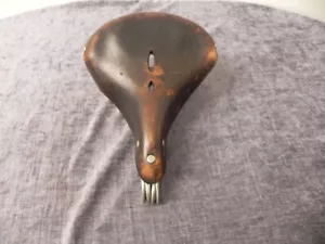 Primus Holland Lepper Fahrrad Sitz Sattel Braunes Leder Vintage - Bild 1 von 4