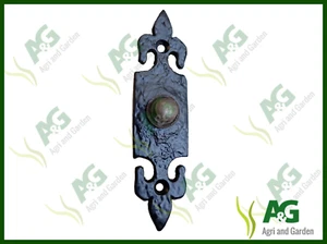 Black Antique Cast Iron Push Door Bell Wired Complete with screws 120mm X 30mm - Picture 1 of 1