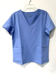 FIGS Casma Three Pocket Scrub Top Size Large Blue NWT - Picture 1 of 5