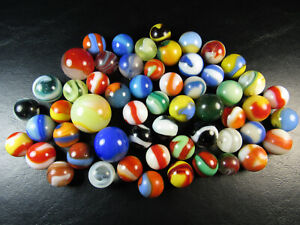50+ Banged up Akro Agate Marbles - Lot2