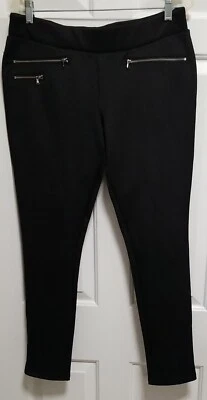 Pantalón de aproximación nuevo a.n.a ~ negro informal elástico ~ ribete con cremallera ~ talla grande Foto 1 de 4