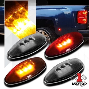 4 piezas de luz marcadora lateral LED con guardabarros dual para 01-14 Silverado/Sierra - Imagen 1 de 2