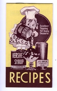 Attraktive ca. 1938 Hershey Sirup Rezeptheft - Seite vertikal hochklappbar - Bild 1 von 5